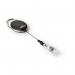 Durable STYLE Secure Retractable Clip Badge Reel for ID Pack of 10 Black 36346J