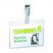 Durable Conference Clip Name Badge Holders and Cards Pack of 25 60x90mm 36349J