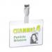 Durable Conference Clip Name Badge Holders and Cards Pack of 25 60x90mm 36349J