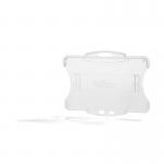 Durable Security Pass Plastic ID Card Holders for Lanyards Pack of 10 Clear 36352J