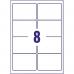 Avery J8165-100 QuickDRY Parcel Labels 100 Sheets - 8 Labels per Sheet 36358J