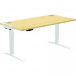 Fellowes Levado Silver Desk Base and Maple Worktop 1400mm 36471J