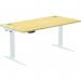 Fellowes Levado Silver Desk Base and Maple Worktop 1600mm 36472J