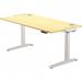 Fellowes Levado Silver Desk Base and Maple Worktop 1600mm 36472J