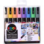 POSCA 8 Pack Paint Markers 5M Medium Pastel Colours 36709J