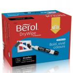 Berol Dry Wipe Whiteboard Marker Pens Assorted colours Bullet Tip Pack of 48 36722J