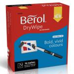 Berol Dry Wipe Whiteboard Marker Pens Black Broad Tip Pack of 192 36729J