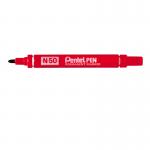 Pentel N50 12 Pack Red Permanent Marker Bullet Tip 2.2mm Line 36750J