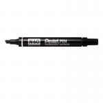 Pentel N60 12 Pack Black Permanent Marker Chisel Tip 3.9-5.7mm Line 36753J