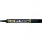 Pentel N860 12 Pack Black Permanent Marker Chisel Tip 2.5-7mm Line 36755J
