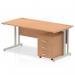 Dynamic Impulse 1200 x 800mm Straight Desk Beech Top with Mobile Pedestal 36807J