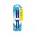 PaperMate Flexgrip Retractable Ballpoint Pen Blue Pack of 2 2027754 GL04671