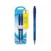 PaperMate Flexgrip Retractable Ballpoint Pen Blue Pack of 2 2027754 GL04671