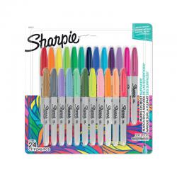 Sharpie Permanent Markers Fine Colouring Pens Assorted (Pack of 24) 2205177 GL05177