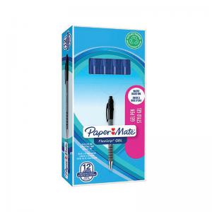 Paper Mate PaperMate FlexGrip Gel Pens Blue Pack of 12 2108213 GL08213