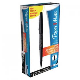 PaperMate Flair Original Felt Tip Pens Black (Pack of 12) S0190973 GL09512