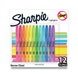 Sharpie Pocket Highlighters Chisel Tip Assorted (Pack of 12) 2223753 GL23753