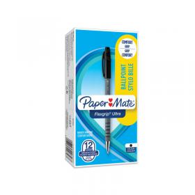 PaperMate Flexgrip Ultra Ballpoint Pen Medium Black (Pack of 12) S0190113 GL24511