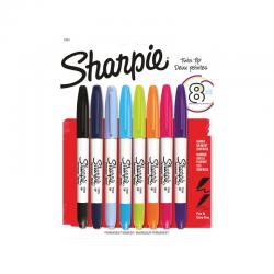 Sharpie Permanent Marker Twin Tip Assorted (Pack of 8) 2065409 GL27094