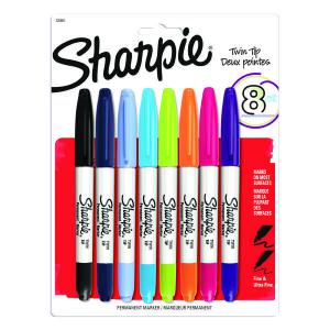 Sharpie Permanent Marker Twin Tip Assorted Pack of 8 2065409 GL27094