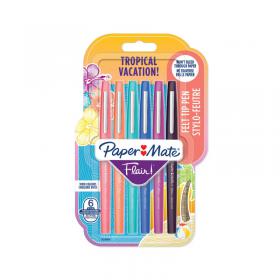 Paper Mate Flair Felt Tip Pen Medium 0.7mm Tropical (Pack of 6) 2028906 GL28906