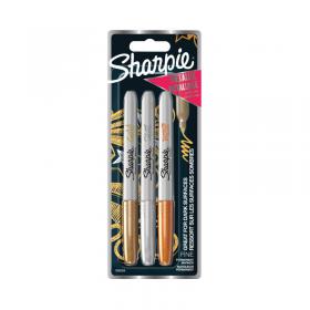 Sharpie Permanent Marker Fine Metallic Assorted (Pack of 3) 1849114 GL49114