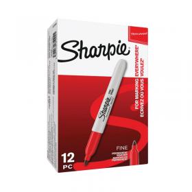 Sharpie Permanent Marker Fine Red (Pack of 12) S0810940 GL52221