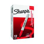 Sharpie Permanent Marker Fine Red (Pack of 12) S0810940 GL52221