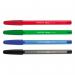 The image shows a set of four Newell Brands Ballpoint Pens, specifically the PaperMate Inkjoy 100 Capped Ballpoint Pens. Each pen is medium in size and comes in assorted colors. The packaging includes a pack of four pens.