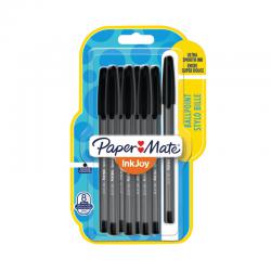 Paper Mate PaperMate Inkjoy 100 Capped Ballpoint Pens Medium Black (Pack of 8) 1956739 GL56739