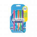 PaperMate FlexGrip Ultra Ballpoint Pen Medium 1.0mm Bright Barrel Black (Pack of 5) 2171853 GL71853