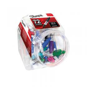 Sharpie Mini Permanent Markers with Key Ring Pocket-Sized Fine Point Assorted (Pack of 72) S0811300 GL81130