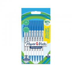 Paper Mate PaperMate Kilometrico Ballpoint Pen Medium 1.0mm Blue (Pack of 8) 2187679 GL87679