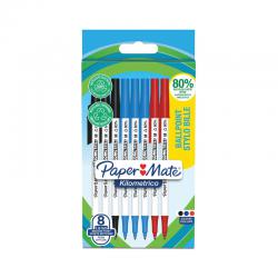 PaperMate Kilometrico Ballpoint Pen Medium 1.0mm Assorted (Pack of 8) 2187680 GL87680