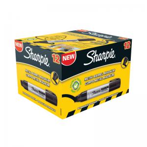 Sharpie Pro Magnum Permanent Marker Chisel Tip Black Pack of 12