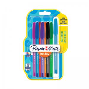 Photos - Pen Paper Mate PaperMate Inkjoy 100 Stick Ballpoint  Assorted Pack of 8 1927074 