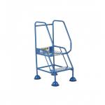 Domed Feet Step - 2 Tread - Punched - Blue AAD02PB