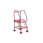 Domed Feet Step - 2 Tread - Punched - Red AAD02PR