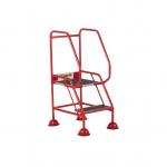 Domed Feet Step - 2 Tread - Anti Slip - Red AAD02SR