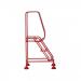 Domed Feet Step - 3 Tread - Punched - Red AAD03PR