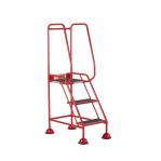 Domed Feet Step - 3 Tread - Anti Slip - Red AAD03SR