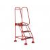 Domed Feet Step - 3 Tread - Anti Slip - Red AAD03SR