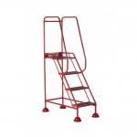 Domed Feet Step - 4 Tread - Anti Slip - Red AAD04SR