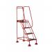 Domed Feet Step - 4 Tread - Anti Slip - Red AAD04SR