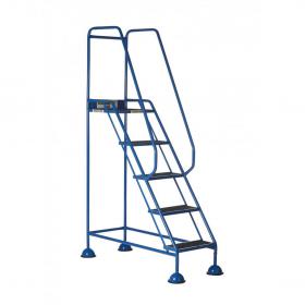 Domed Feet Step - 5 Tread - Anti Slip - Blue AAD05SB