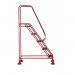 Domed Feet Step - 5 Tread - Anti Slip - Red AAD05SR