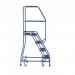 Weigh Reactive Steps - 4 Tread - Anti Slip - Blue AAW84