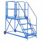 Work Platform - Easy Slope - 1200mm Platform - 3 Tread - Blue AHWPE1203BL