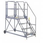 Work Platform - Easy Slope - 1200mm Platform - 3 Tread - Grey AHWPE1203GY