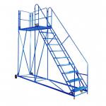 Work Platform - Easy Slope - 1800mm Platform - 7 Tread - Blue AHWPE1807BL